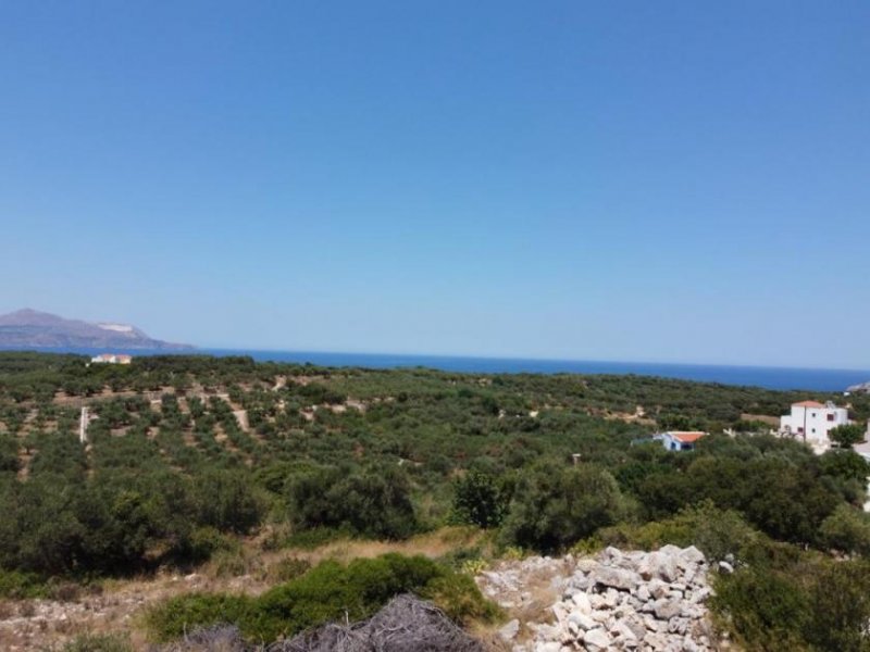 Plaka bei Chania Kreta, Plaka Chania: Erstklassiges Grundstück mit Panoramablick zu verkaufen Grundstück kaufen